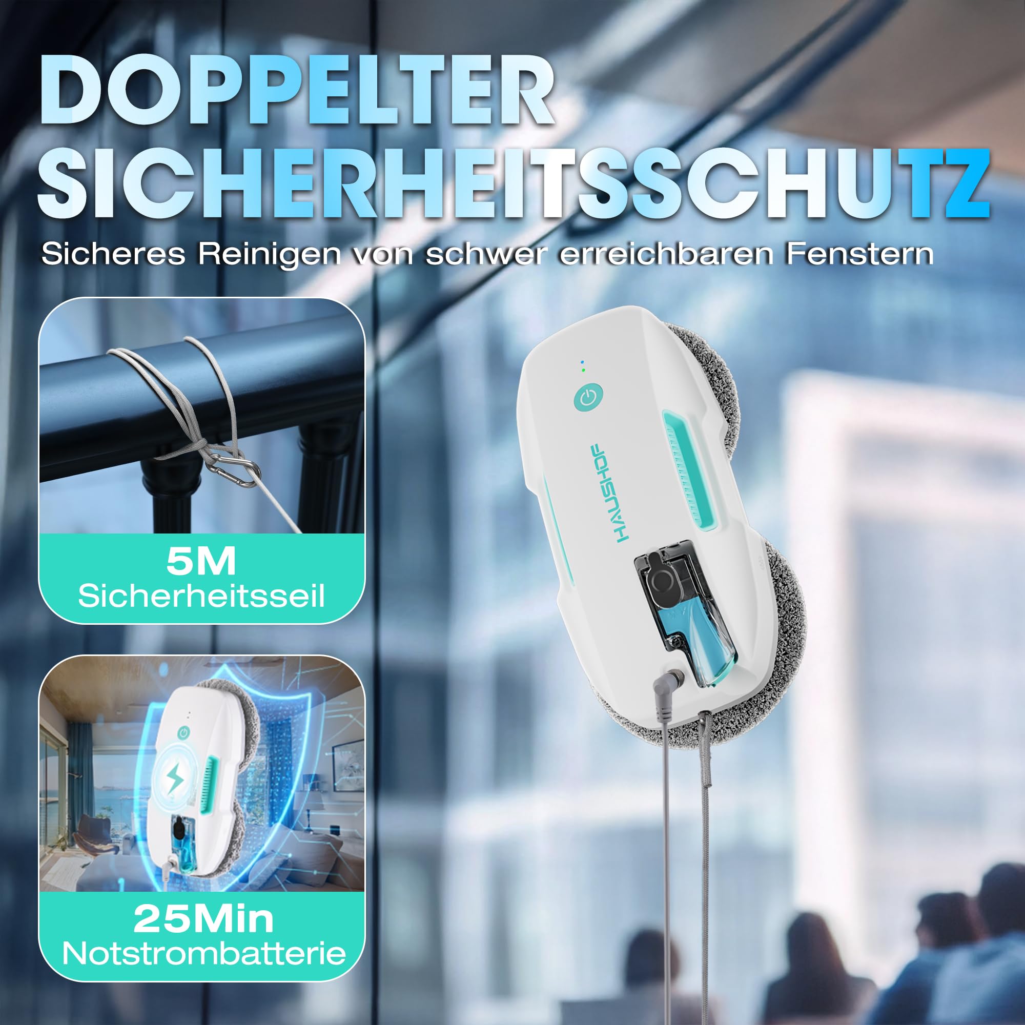 haushof-fensterputzroboter-3800-pa-fensterreiniger-mit-spr-hfunktion image 6