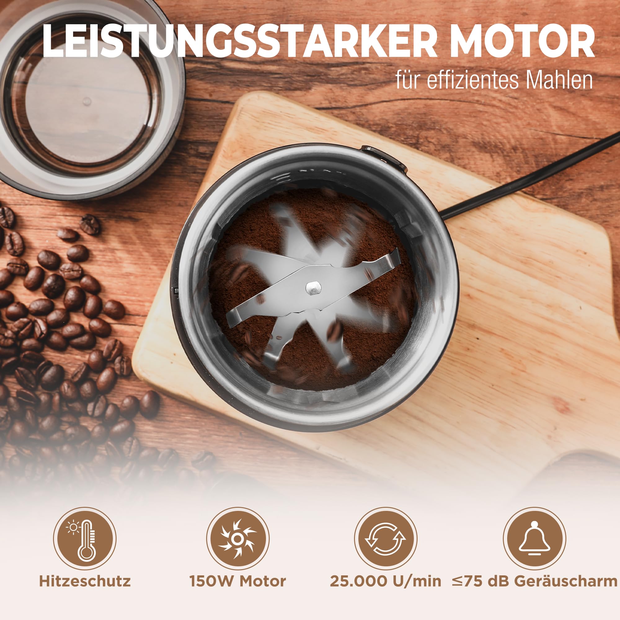 haushof-kaffeem-hle-elektrisch-75g-m-hle-150w-edelstahl image 4