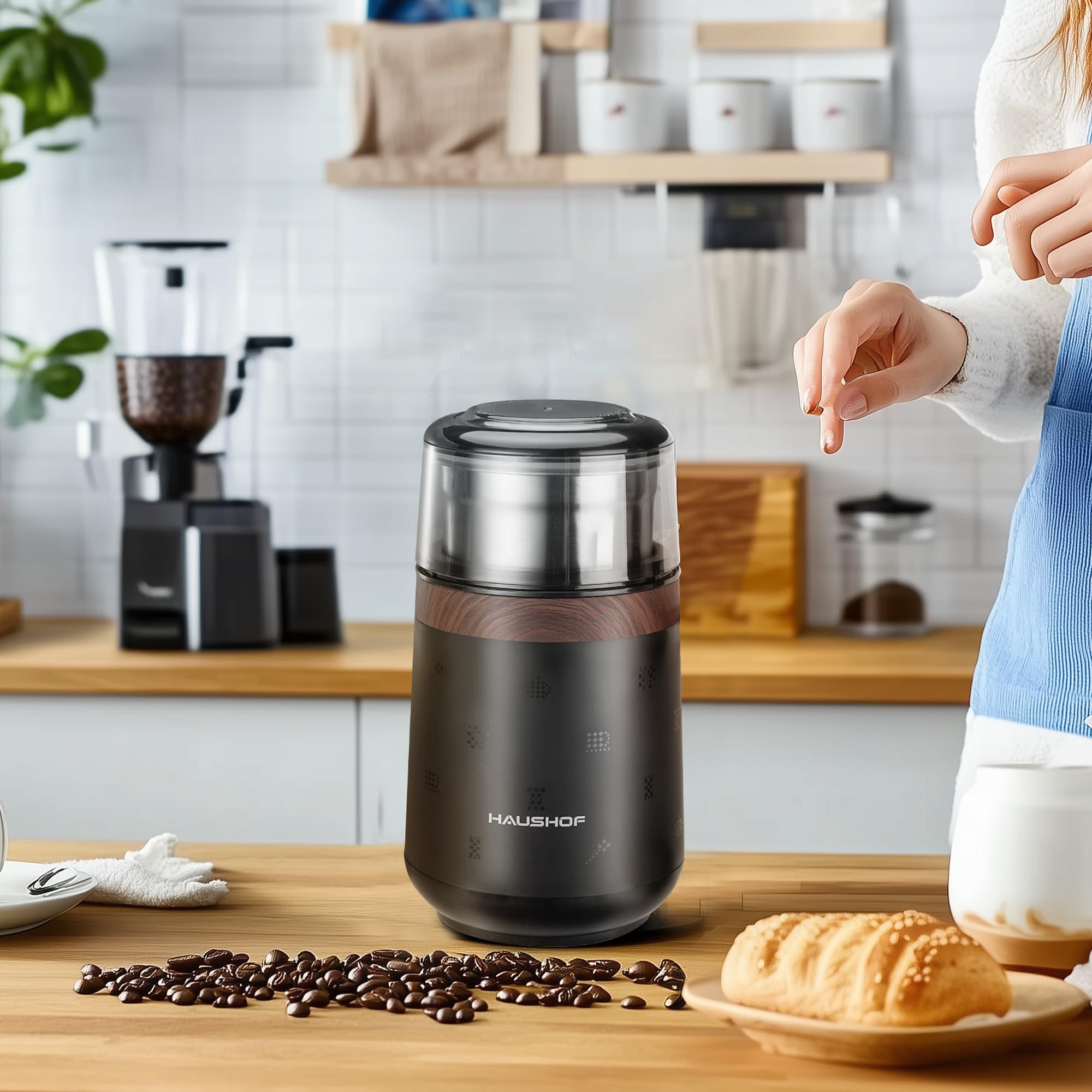 haushof-kaffeem-hle-elektrisch-75g-m-hle-150w-edelstahl image 8