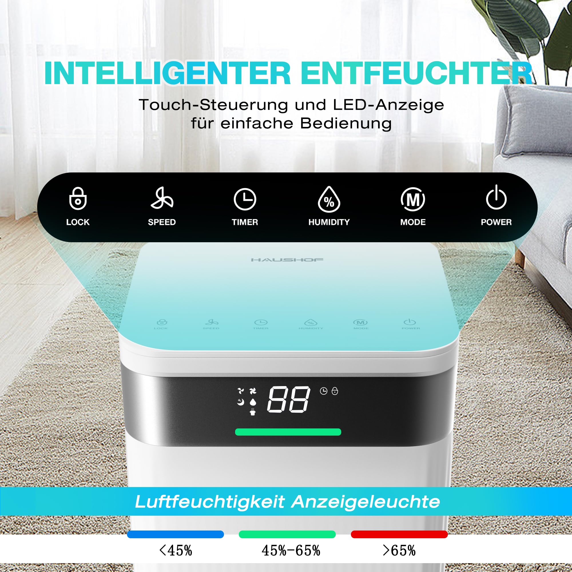 haushof-luftentfeuchter-elektrisch-12l-tag-20m-38db-2l-tank image 3