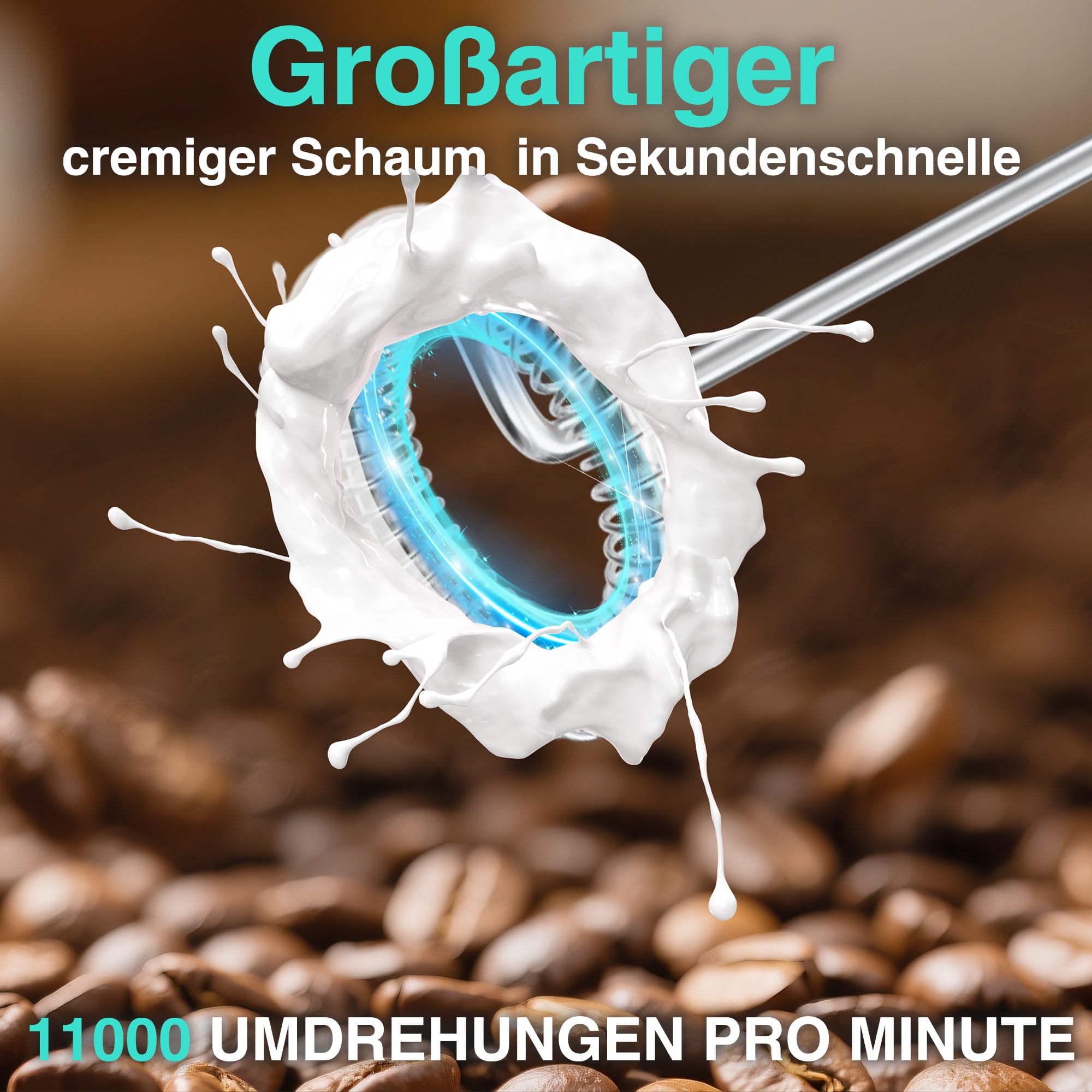 haushof-milchaufsch-umer-stab-schwarz-usb-c-aufladbar image 3