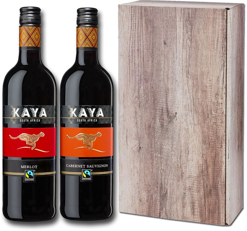 langguth-kaya-rotwein-trocken-2x0-75l-fairtrade-geschenkset image 1