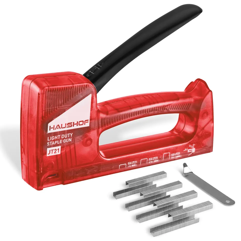 haushof-gardening-tools-handtacker-typ-53-tackerpistole-transparentes-rot image 1