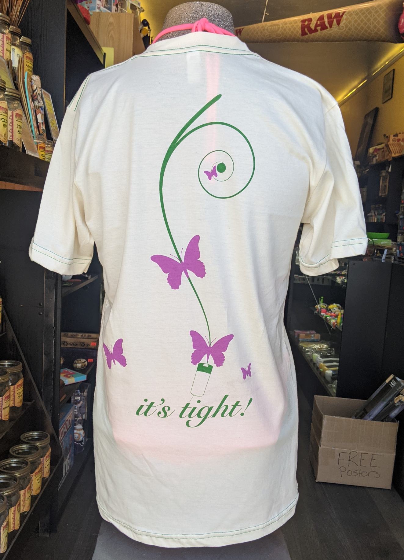 tightvac-accessories-t-shirt-butterflies-bio-baumwolle-gr-s-m image 2