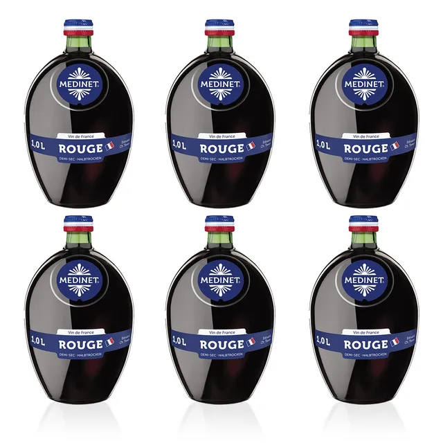 langguth-medinet-rouge-halbtrocken-rotwein-6x1l-mild image 1