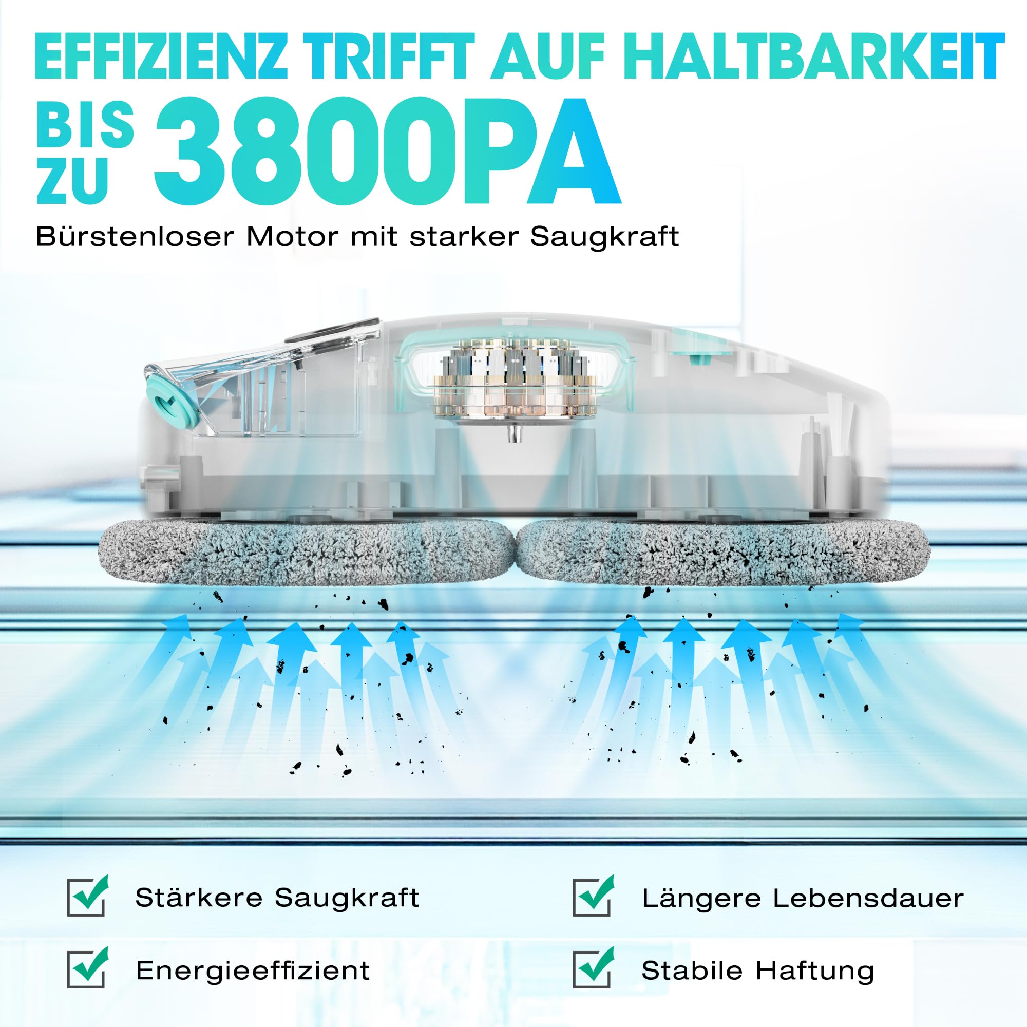 haushof-fensterputzroboter-3800-pa-fensterreiniger-mit-spr-hfunktion image 2