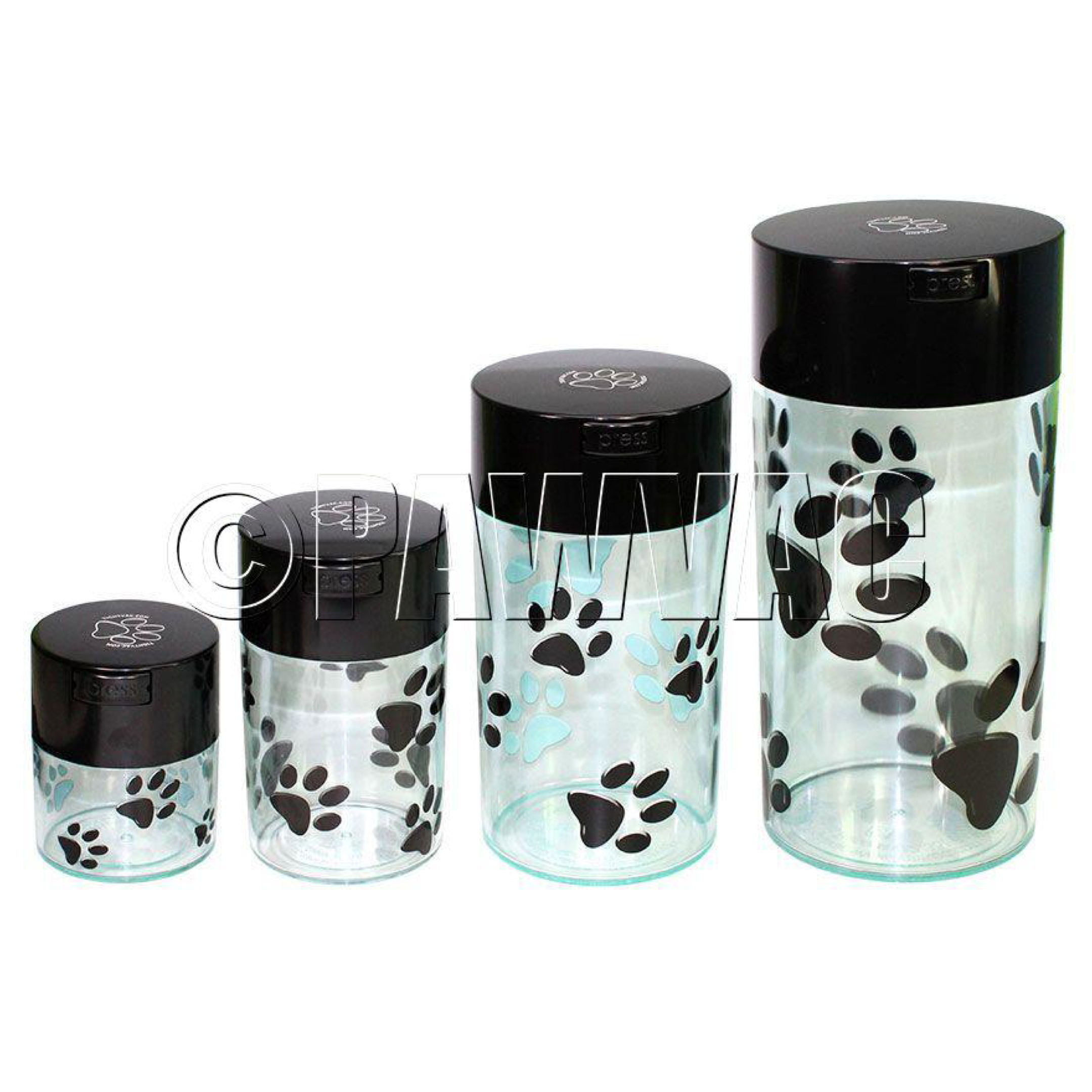 tightvac-pawvac-futterdose-4er-set-pfoten-schwarz image 2