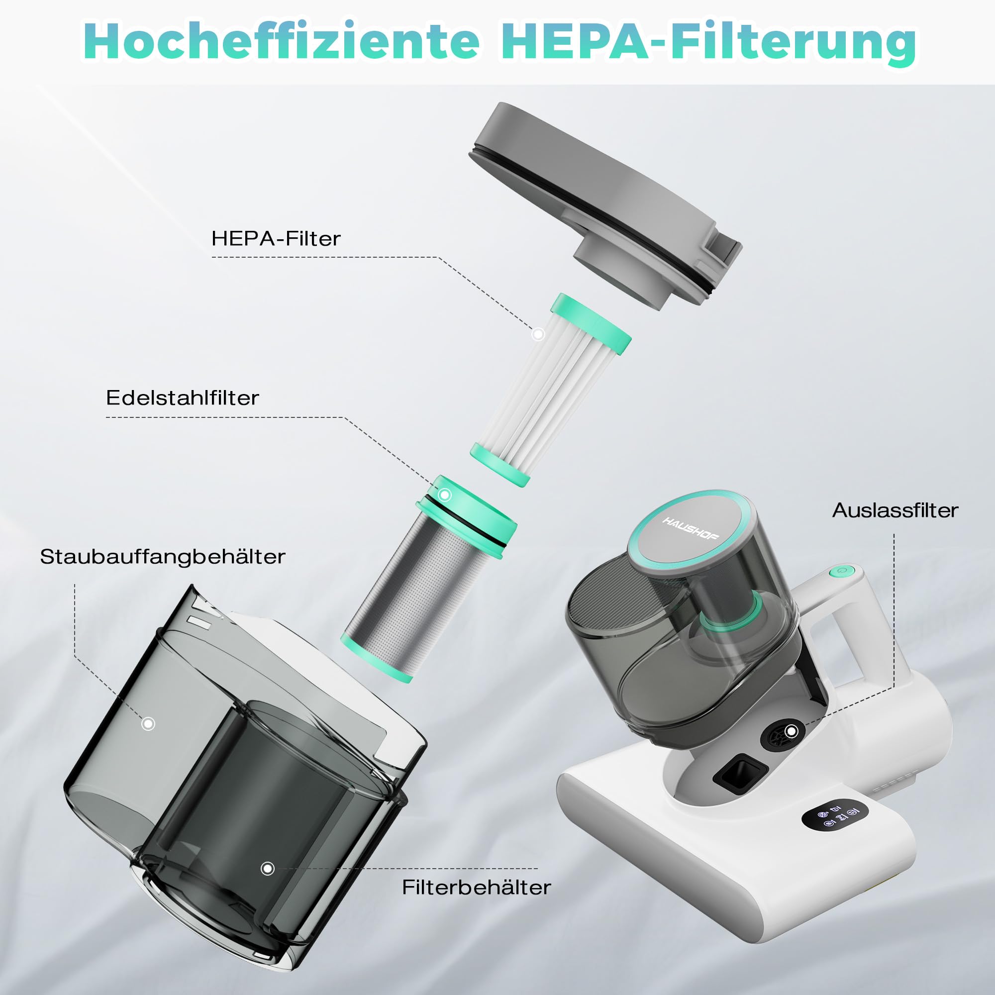 haushof-carpet-cleaner-milbensauger-16-kpa-uv-0-5l image 7