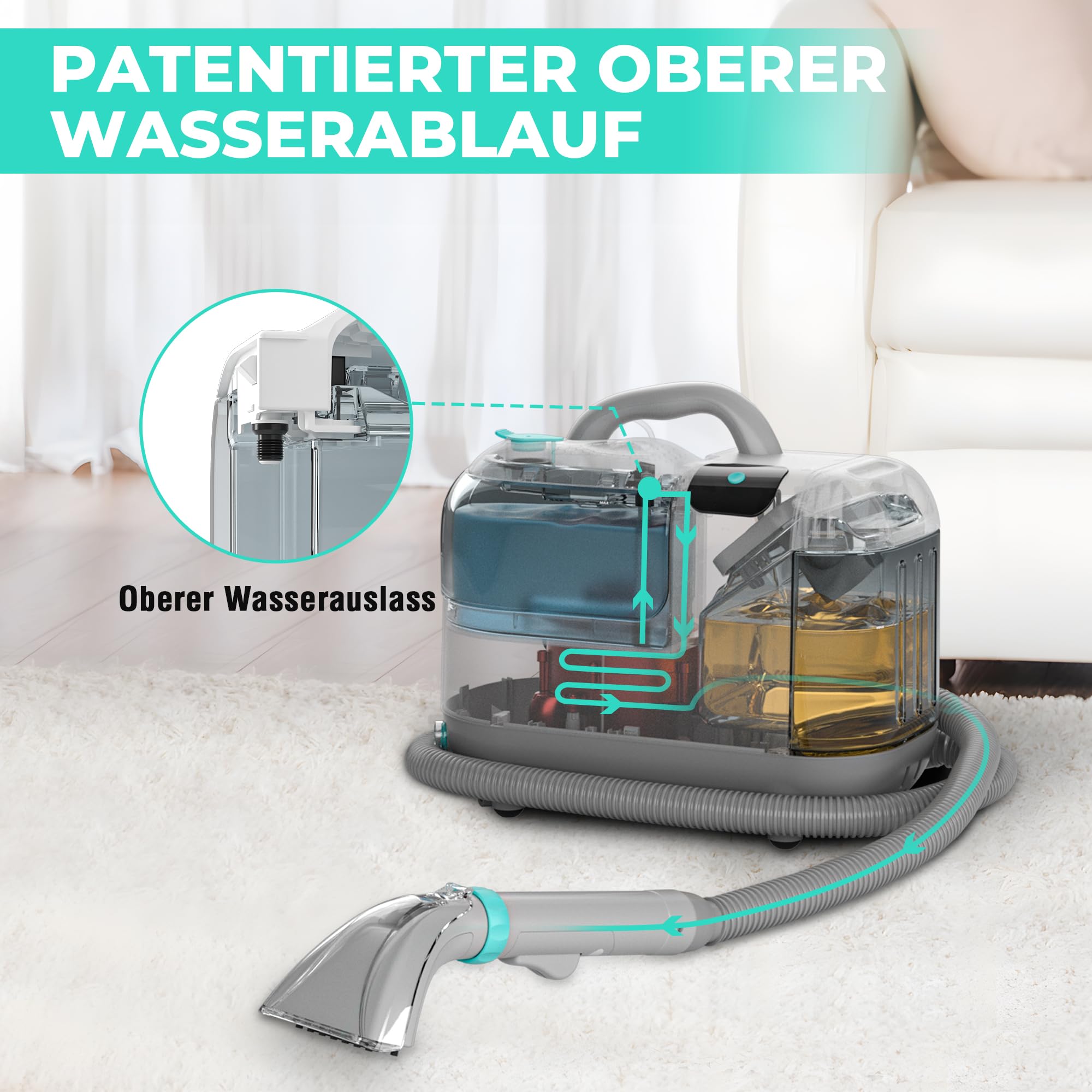 haushof-carpet-cleaner-waschsauger-mit-dampf-1-8-l image 8