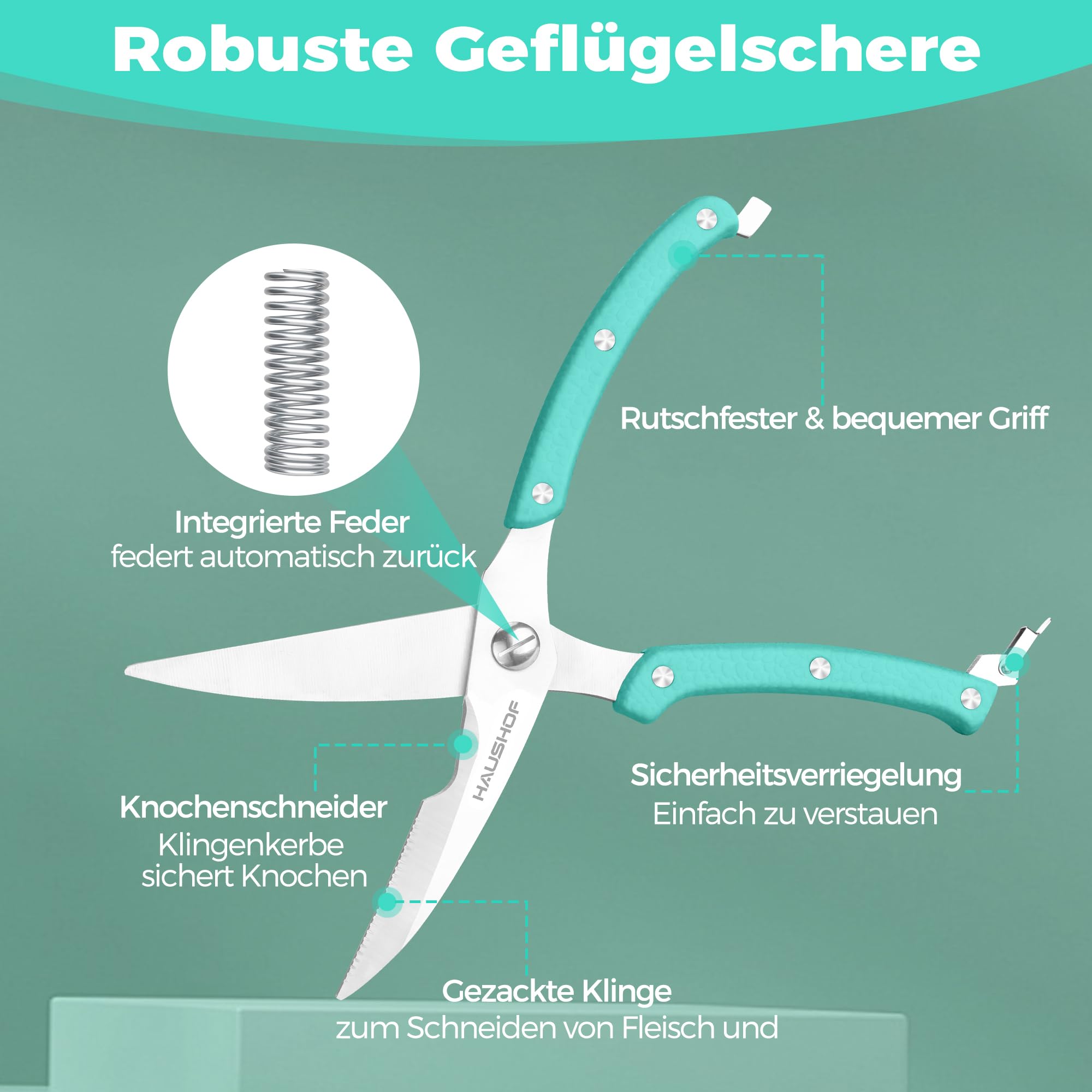 haushof-gefl-gelschere-255-mm-edelstahl-k-chenschere image 2