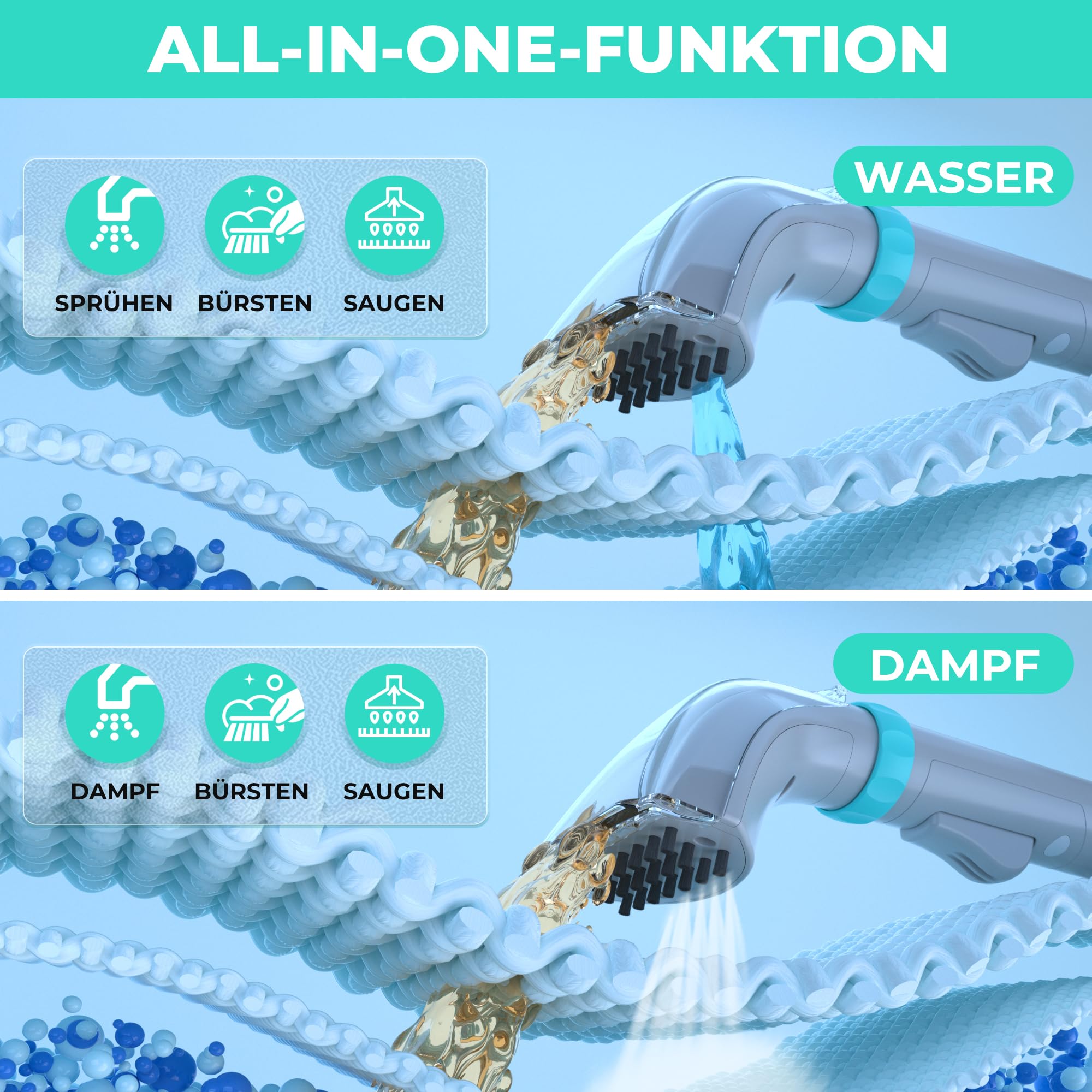 haushof-carpet-cleaner-waschsauger-mit-dampf-1-8-l image 2
