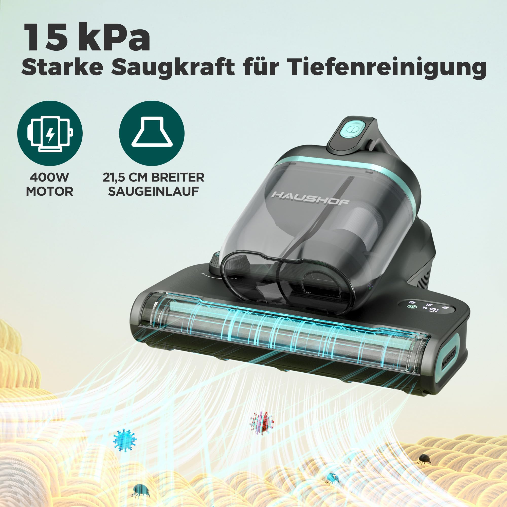 haushof-milbensauger-uv-15kpa-matratzenreiniger-aroma image 4