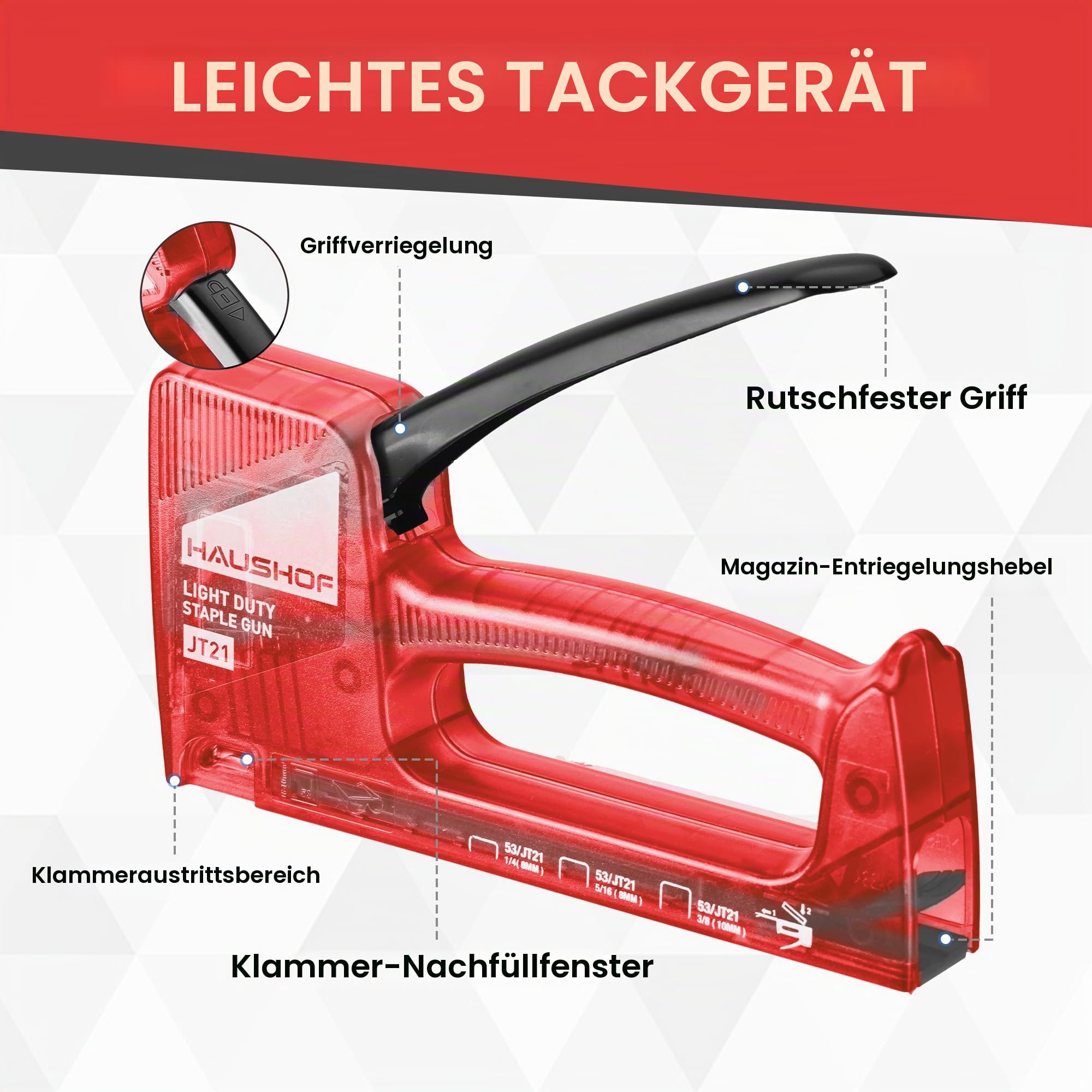 haushof-gardening-tools-handtacker-typ-53-tackerpistole-transparentes-rot image 2