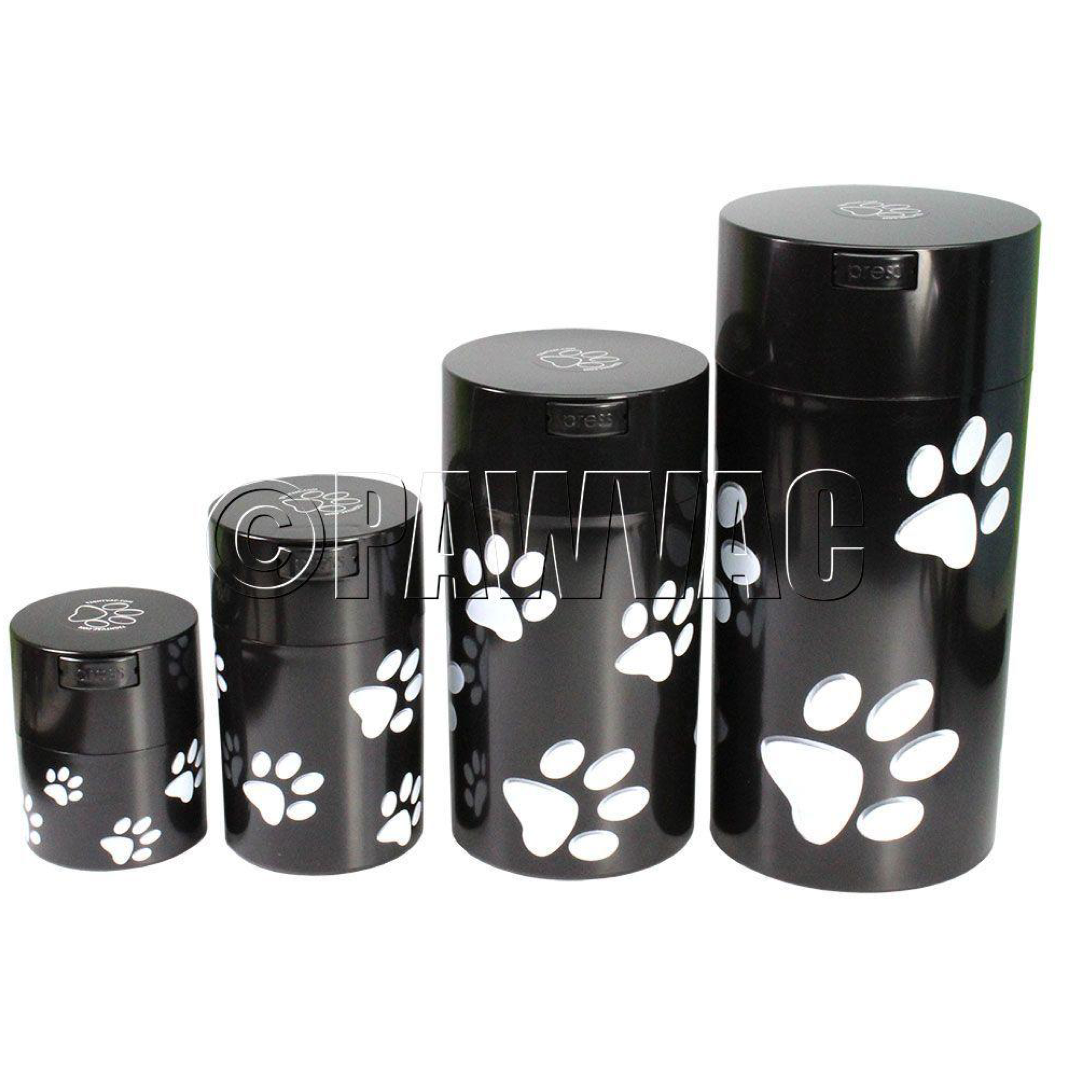 tightvac-pawvac-futterdose-4er-set-pfoten-schwarz image 1