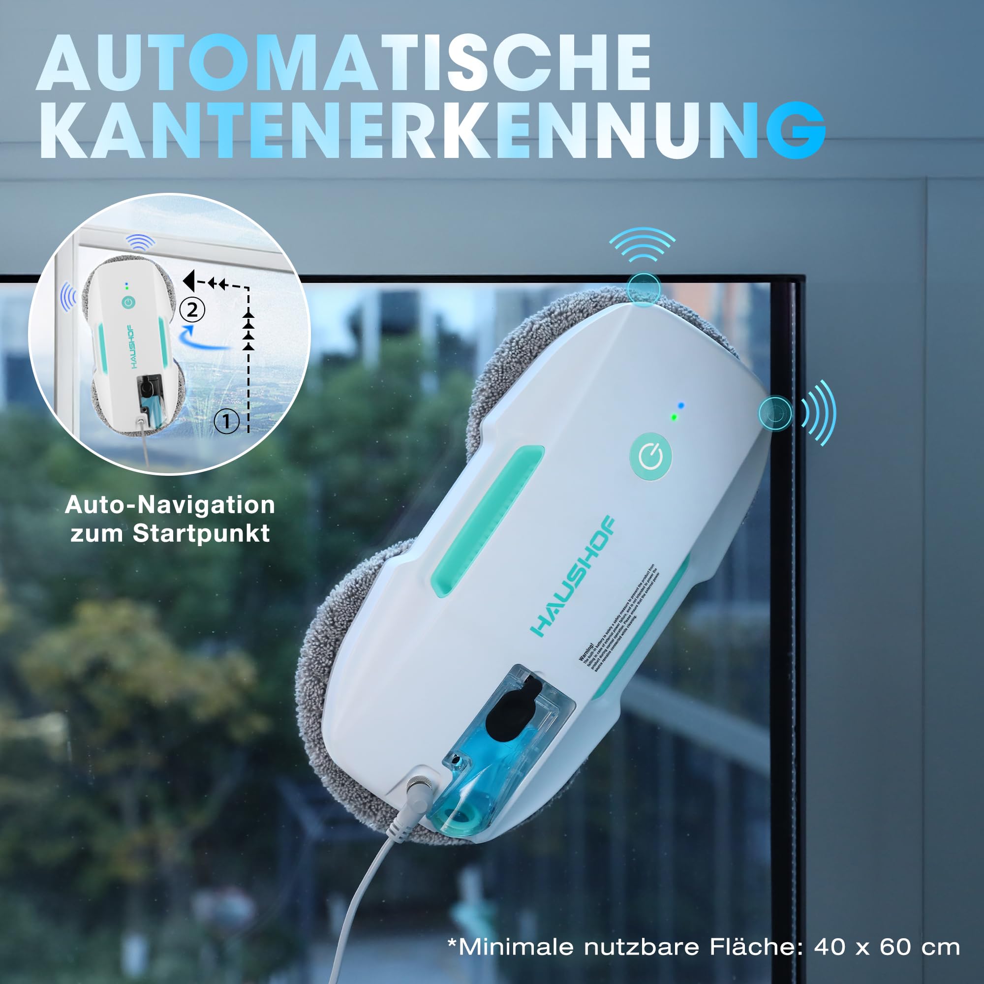 haushof-fensterputzroboter-3800-pa-fensterreiniger-mit-spr-hfunktion image 4