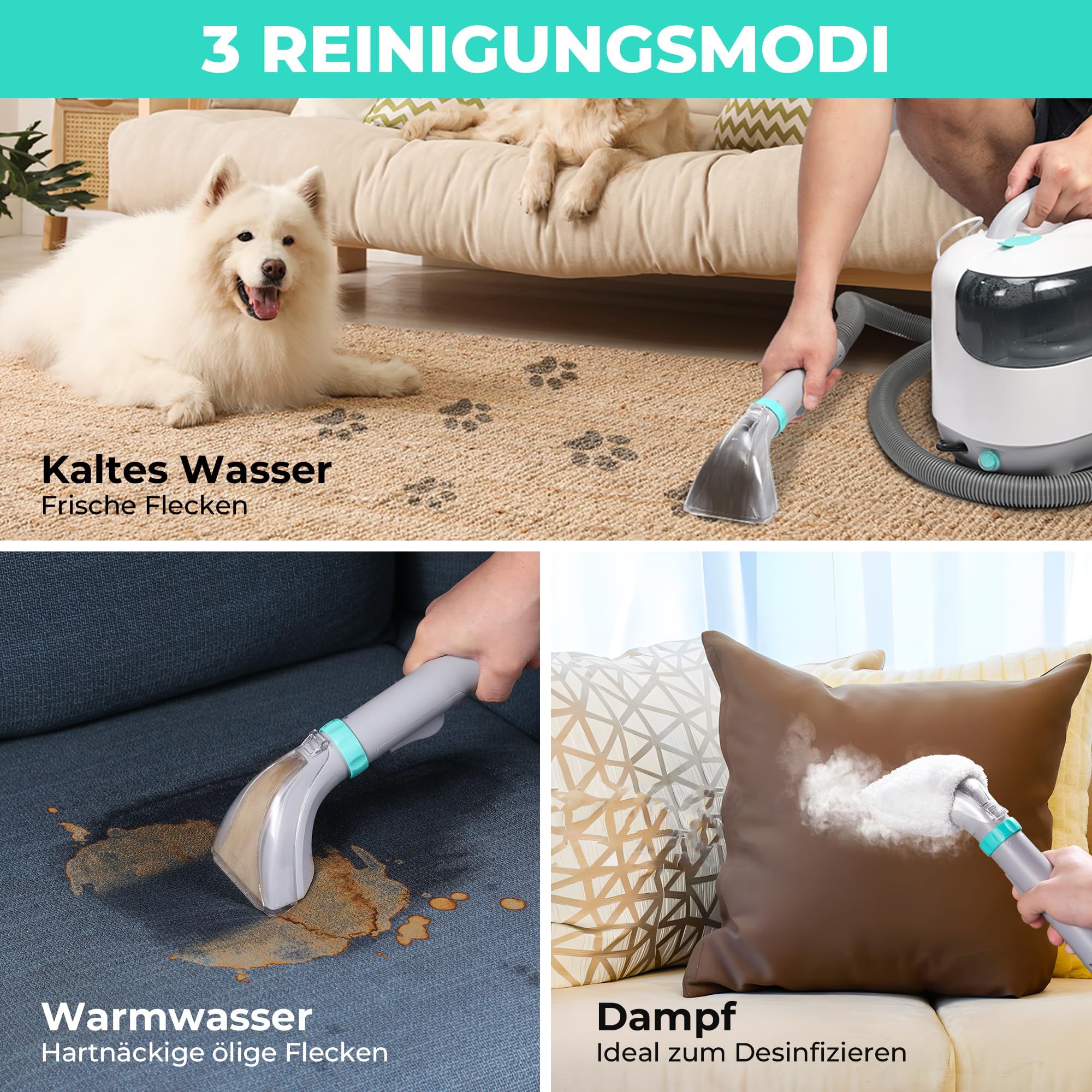haushof-carpet-cleaner-waschsauger-mit-dampf-1-8-l image 4